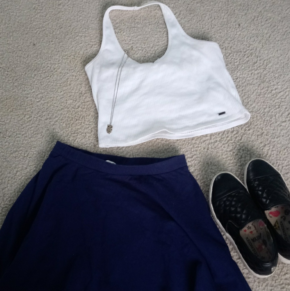 Navy skirt